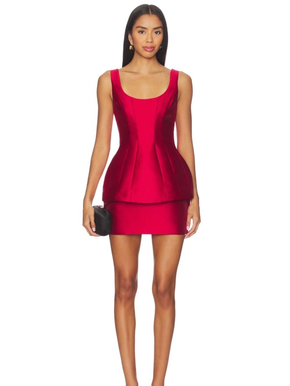 Amanda Uprichard Empire Dress in Scarlet
